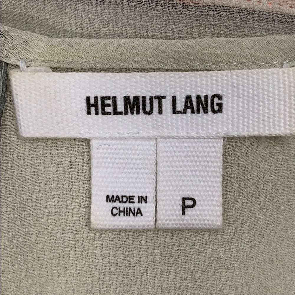 Helmut Lang Pearl Grey Color-Blocked Chroma Top S - Picture 9 of 13